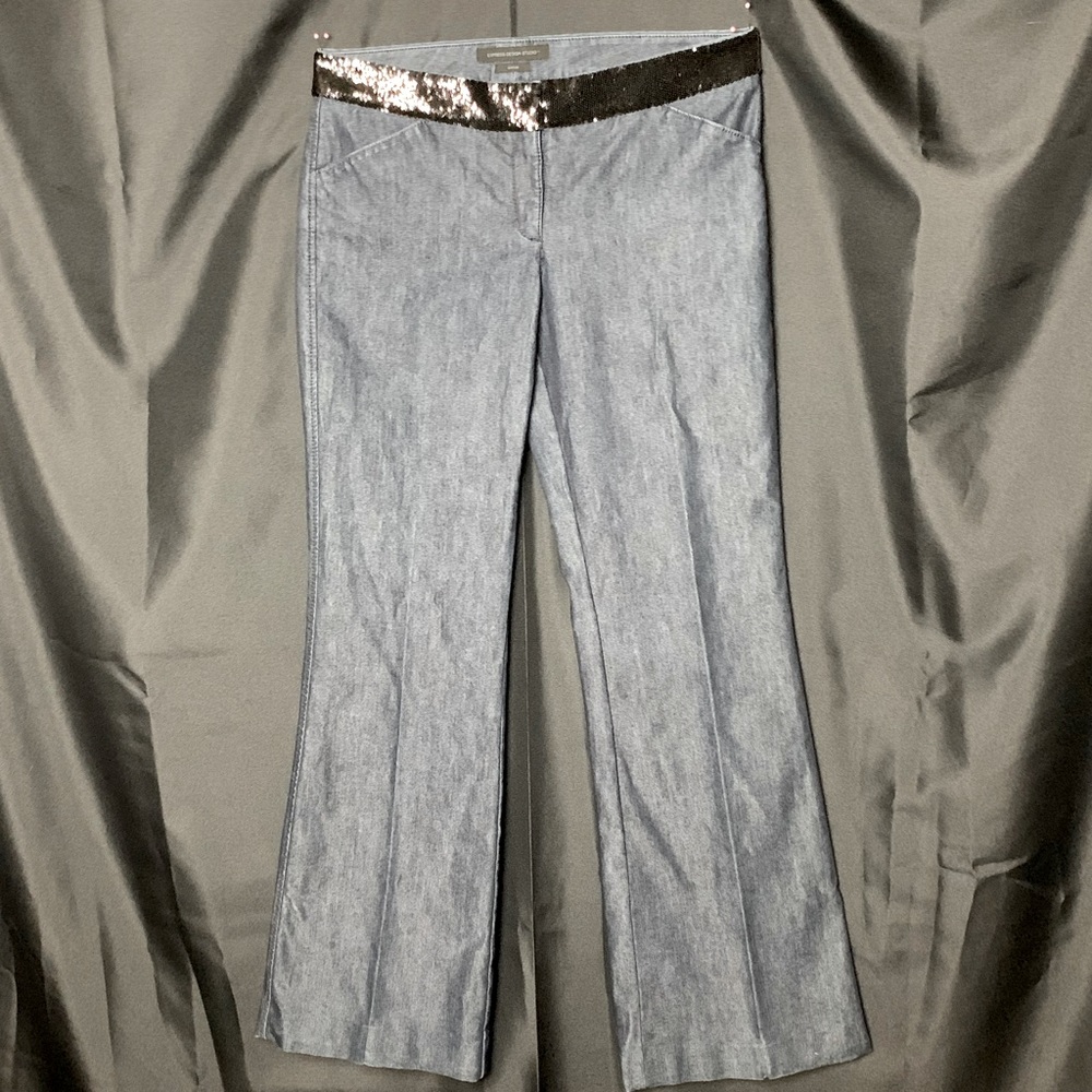 Express Editor jeans with sequined waistband